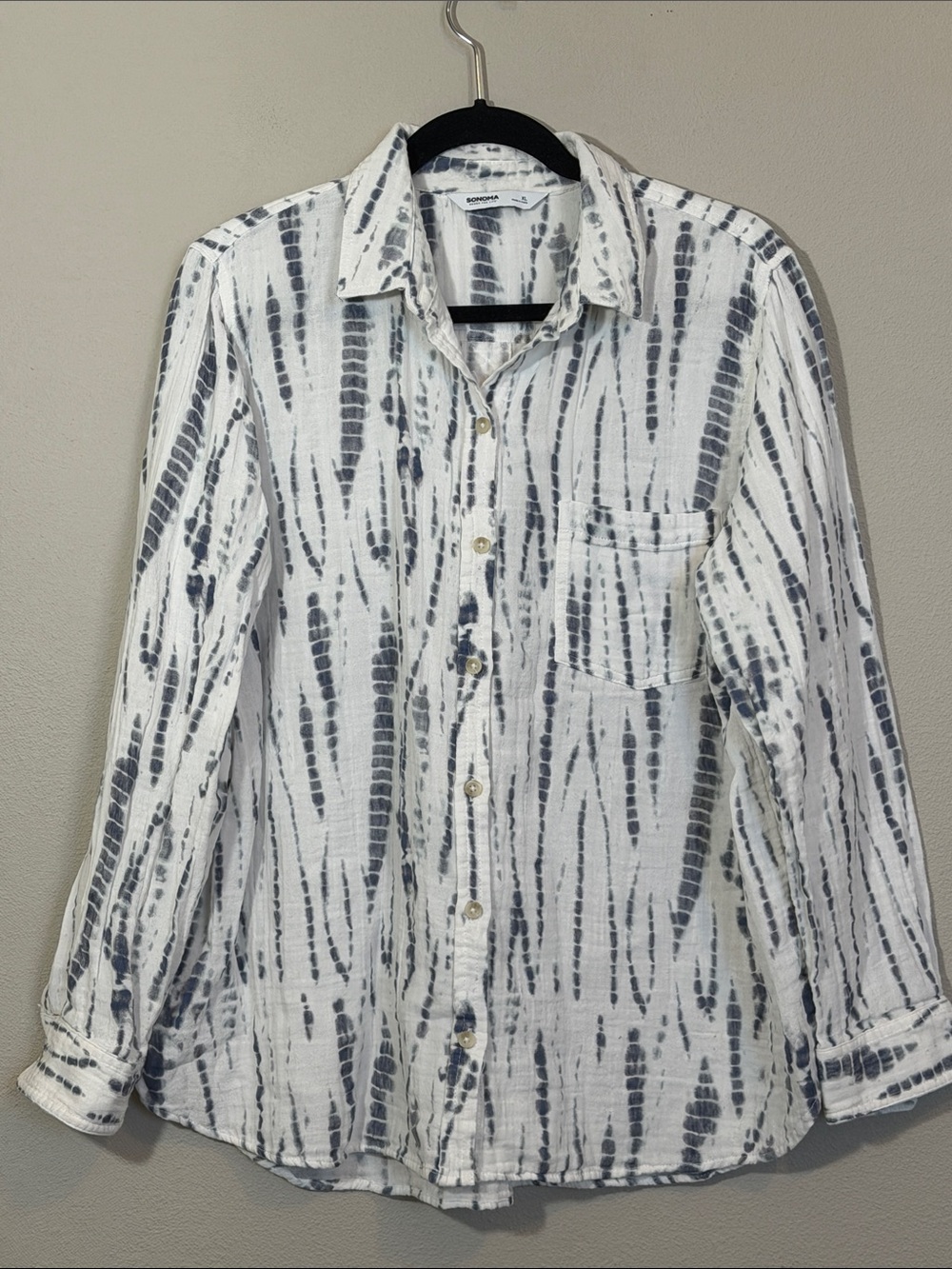 Sonoma Double Gauze Cotton, Tie-Dye, Size XL